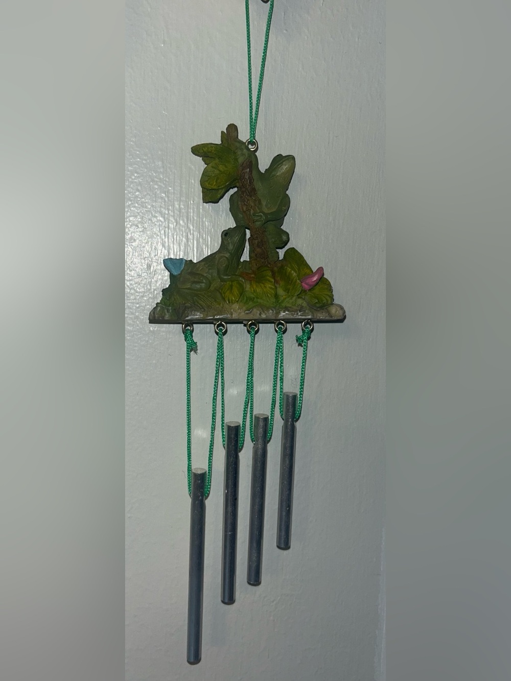 Miniature Green Frog Wind Chime